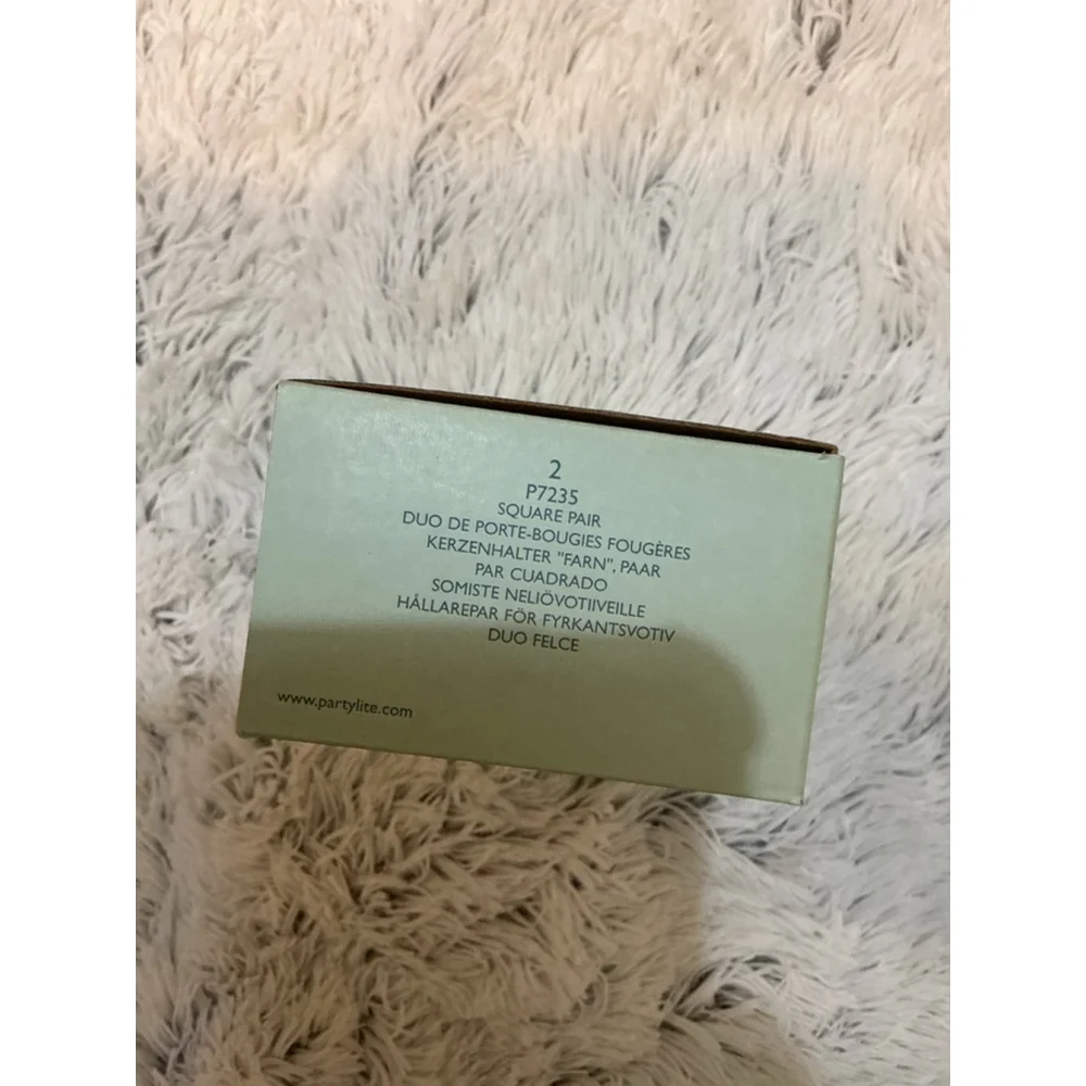 PartyLite Square Frosted Glass Votive Holders Set of 2 — Gift Ready - Picture 13 of 13